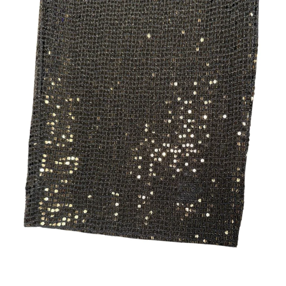 Badgley Mischka Gold Sequin Embellished Belted Blazer‎ & Matching Trousers Set - Picture 15 of 15